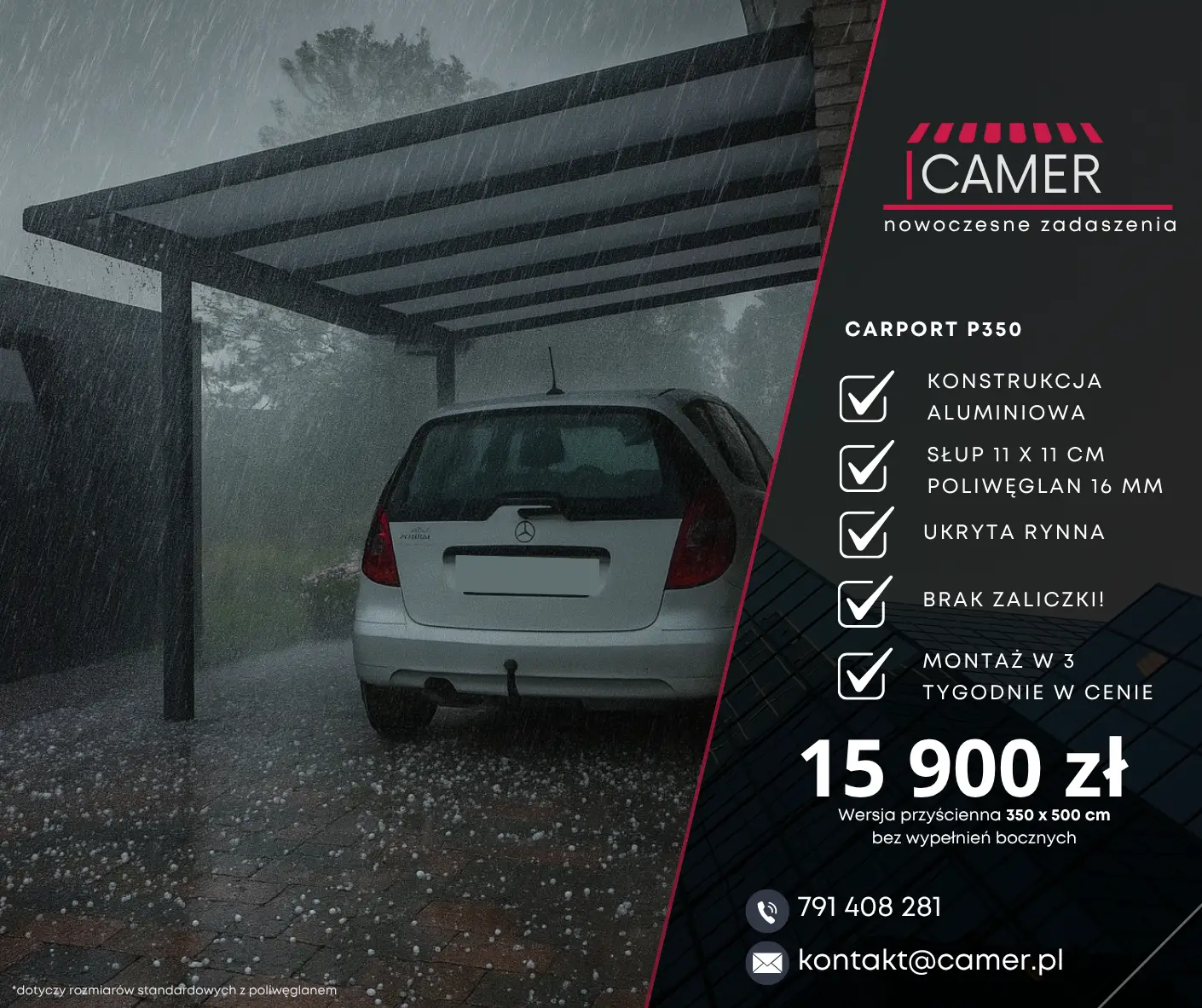 camer carport wiata p350